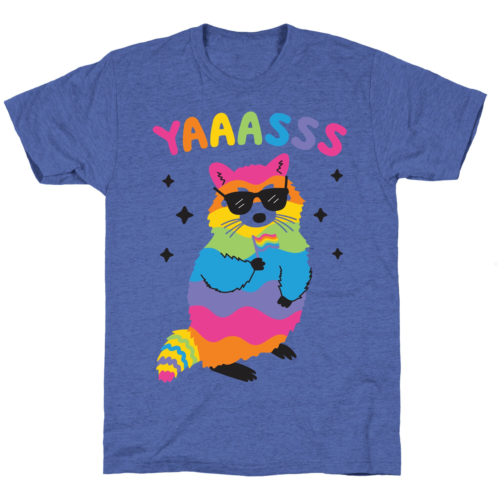 Yas Rainbow Raccoon Unisex Triblend Tee